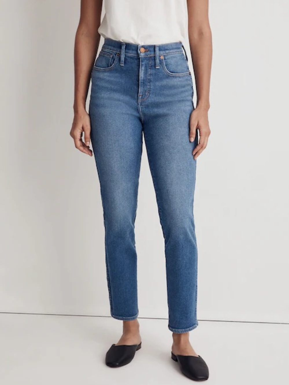 Madewell Stovepipe High-rise jeans Size 25 Blue Denim wash Excellent condition - Picture 1 of 9